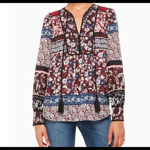 Kate Spade Madison Avenue Patchwork Raeda Top - Picture 2 of 7